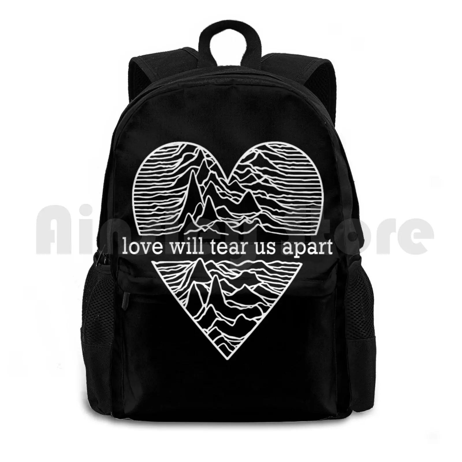 Love Will Tear Us Apart By Joy Division Outdoor Hiking Backpack Waterproof Camping Travel Unknown Pleasures Love Will Tear Us