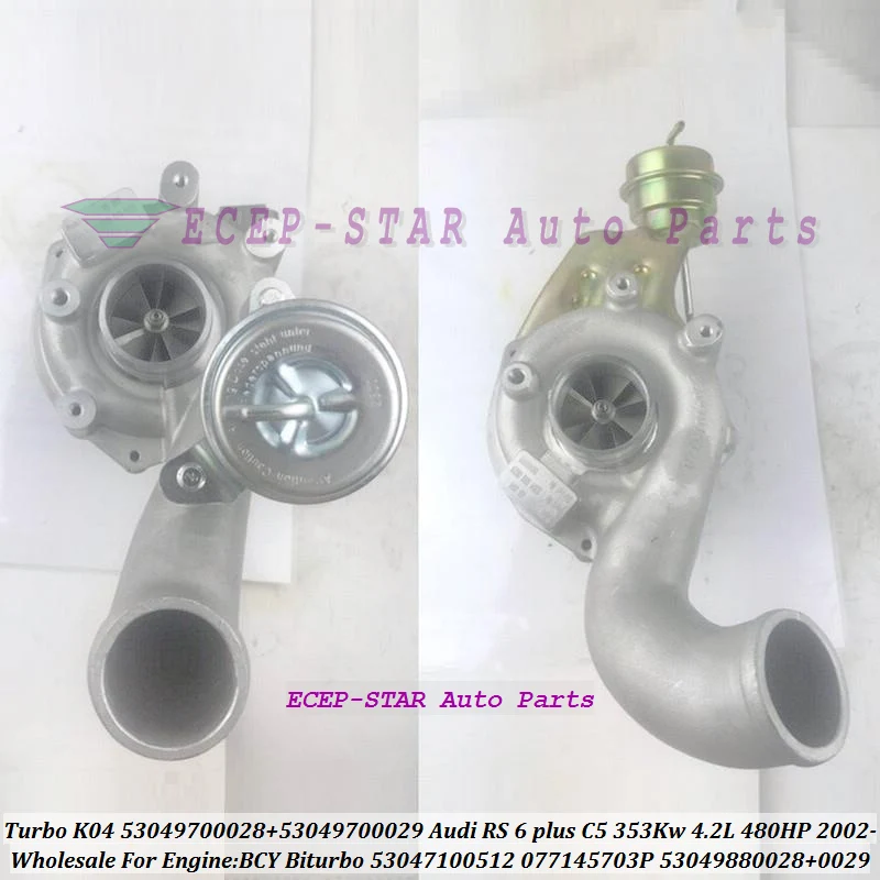 

Turbo K04 53049700028 53049880028 53049880029 53049700029 53047100512 077145703P 077145704K Для Audi RS 6 plus C5 BCY 4.2L