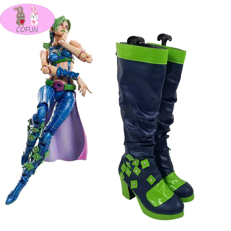 COFUN-zapatos de JOJO's Bizarre Adventure Stone Ocean Jolyne Cujoh, botas de cuero PU para Cosplay, Halloween