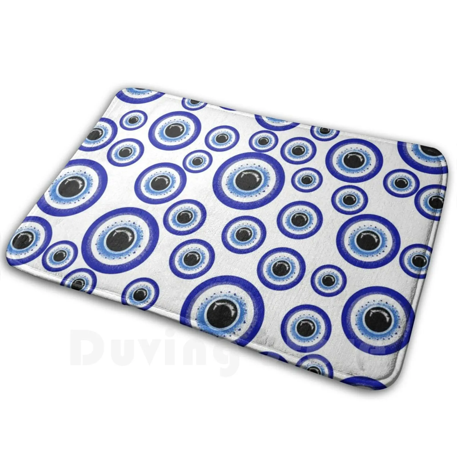 Evil Eye Mati Mat Rug Carpet Scattered Mat Rug Carpet Anti-Slip Floor Mats Bedroom Evil Eye Mati Mataki Superstition Greek Mati