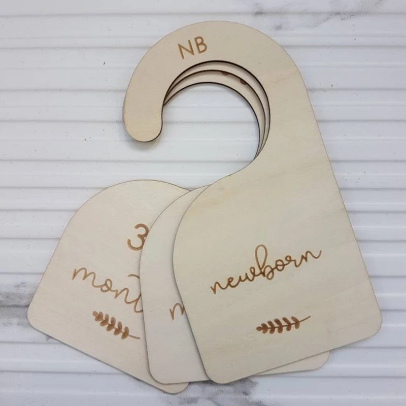 Wooden Baby closet dividers by age Nursery Closet Clothes Organizers Baby Wardrobe Dividers Newborn Gift