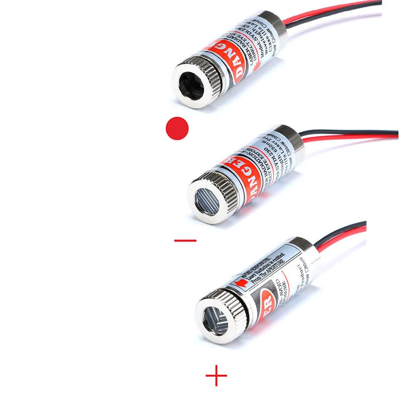 Adjustable Beam 650nm 5mW Red Point / Line / Cross Laser Diode Module Head Glass Lens Focusable Industrial Class 3-5V 12MM