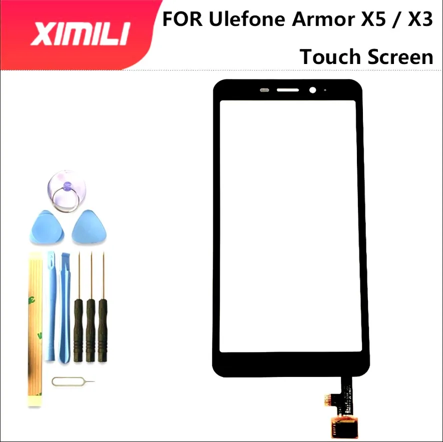 5.5\'\' Original For Ulefone Armor X5 Touch Screen Tested Digitizer For Ulefone Armor X3 Touch Panel Front Glass Sensor +Tools