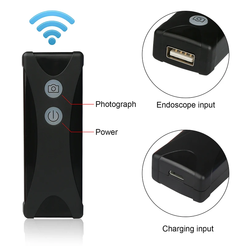 HD 2MP Wireless Wifi Box For USB Endoscope Camera USB Snake Inspection Camera Support IOS Android PC WiFi Endoscope