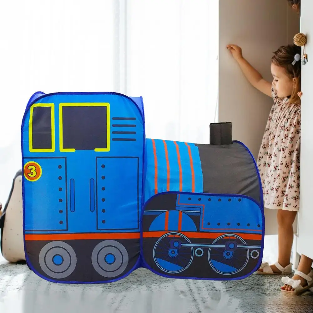 Small Train Kids Tent Portable Indoor Outdoor Baby Game Playhouse Folding Tent Birthday Gift Boy Girl Castle Tents Toys