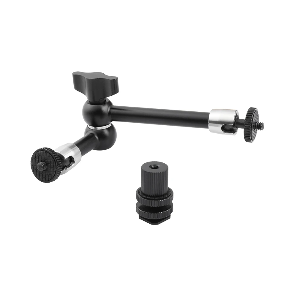 Camvate 9 "Scharnierende Magic Arm Met 360 ° Swivel Balhoofd & Shoe Mount Voor Monitor,Flash, video Licht, Microfoon Ondersteunende