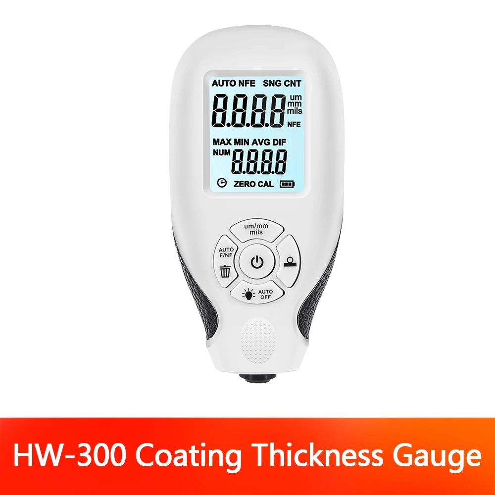 

Thickness Meter Digital Coating Thickness Gauge Calibration Function With Backlight LCD Display For Car Automotive 0.01mm 1mil