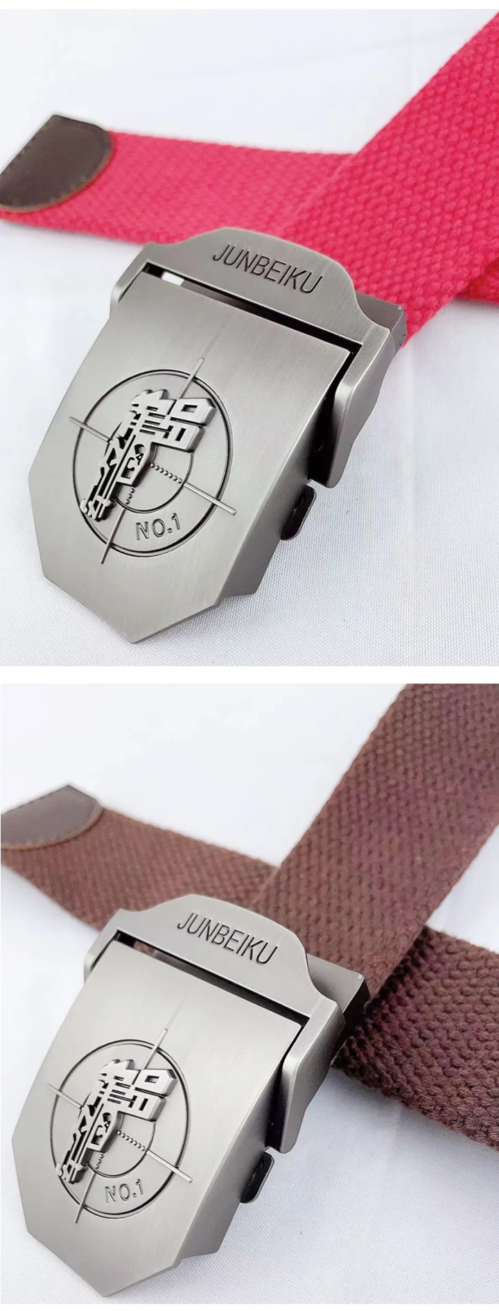 Maikun Metal Automatic Buckle Canvas Belts for Men Military Tactical Men Belt Casual Style Men Belt
