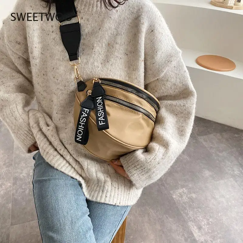 Women Large Capacity Faux Leather Waist Bag Chest Crossbody Bag Faux Leather Crossbody Bag With Phone Strap