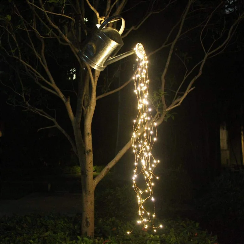2M 5 Strand Battery LED Fairy String Lights Decoration Twinkling Waterfall Garland  for Home Holiday DIY Christmas Lamp