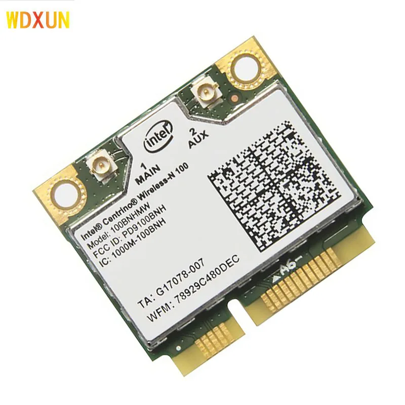 Intel centrino Wireless-N100 용 Wifi 카드 100bnhmw 150mbps 802.11b / g / n 중간 미니 무선 카드 pci-e wlan