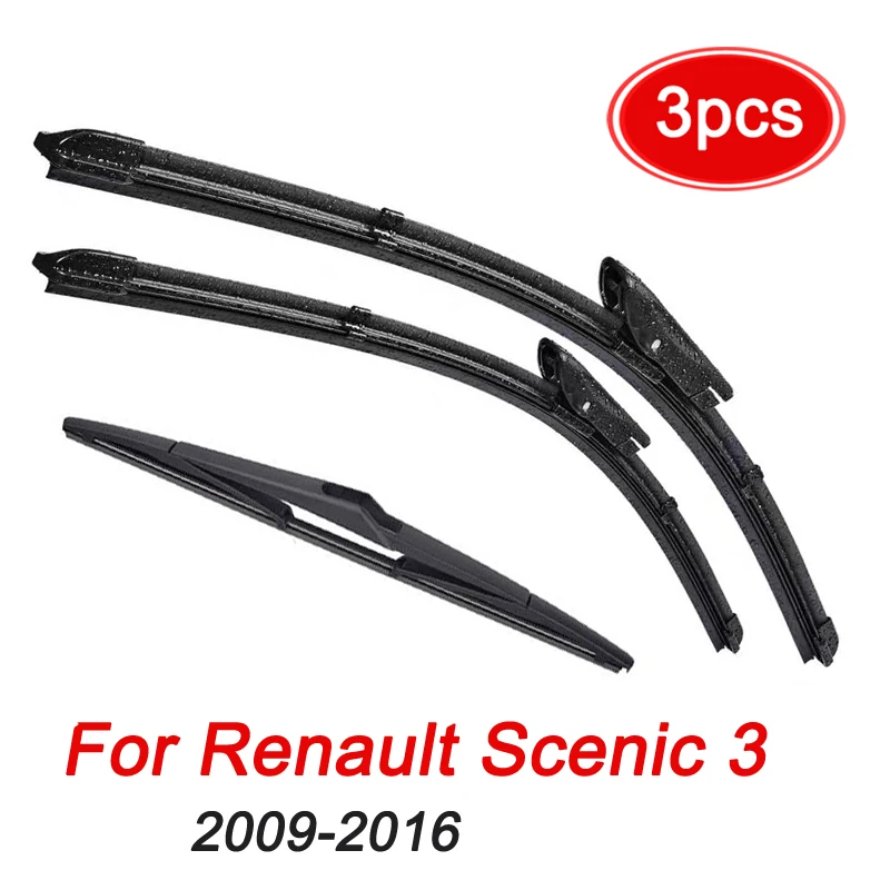 MIDOON Wiper Front Rear Wiper Blades For Renault Scenic 3 / Grand 2009-2016 2015 2014 2013 2012 Windshield Windscreen 28\