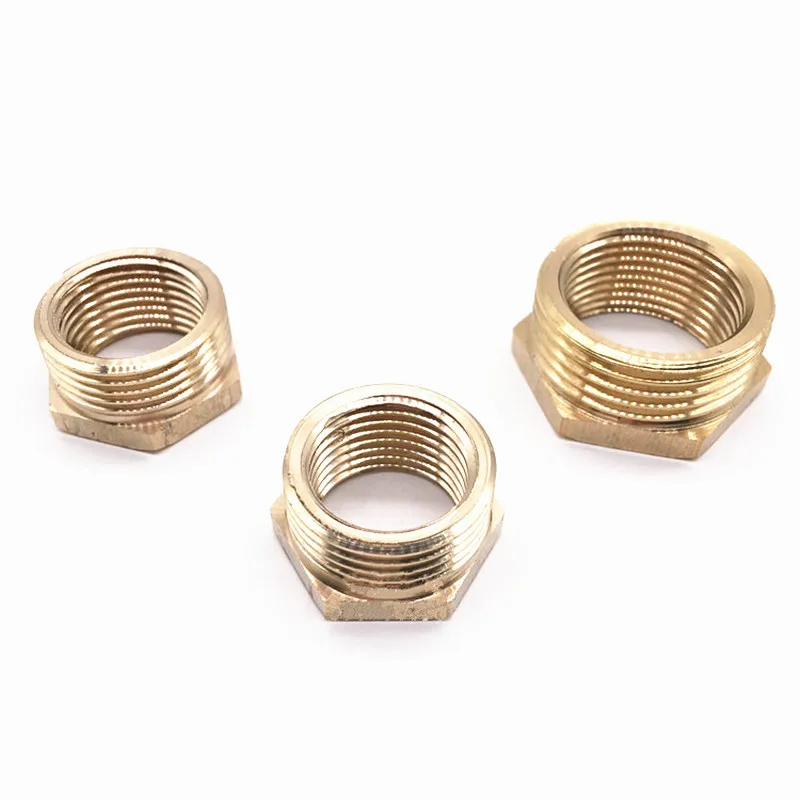 1/8" 1/4" 3/8" 1/2" 3/4" 1" BSP Male To Female Thread Brass Reducer Bushing Reducing Pipe Fitting Coupler Connector Adapter