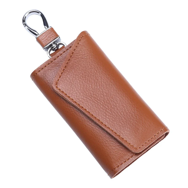 Genuine Leather Keychain Car Key Holder Organizer Bag Men\'s And Women\'s Ring Large Capacity 2021 New Fashion Luxury Brand Hand