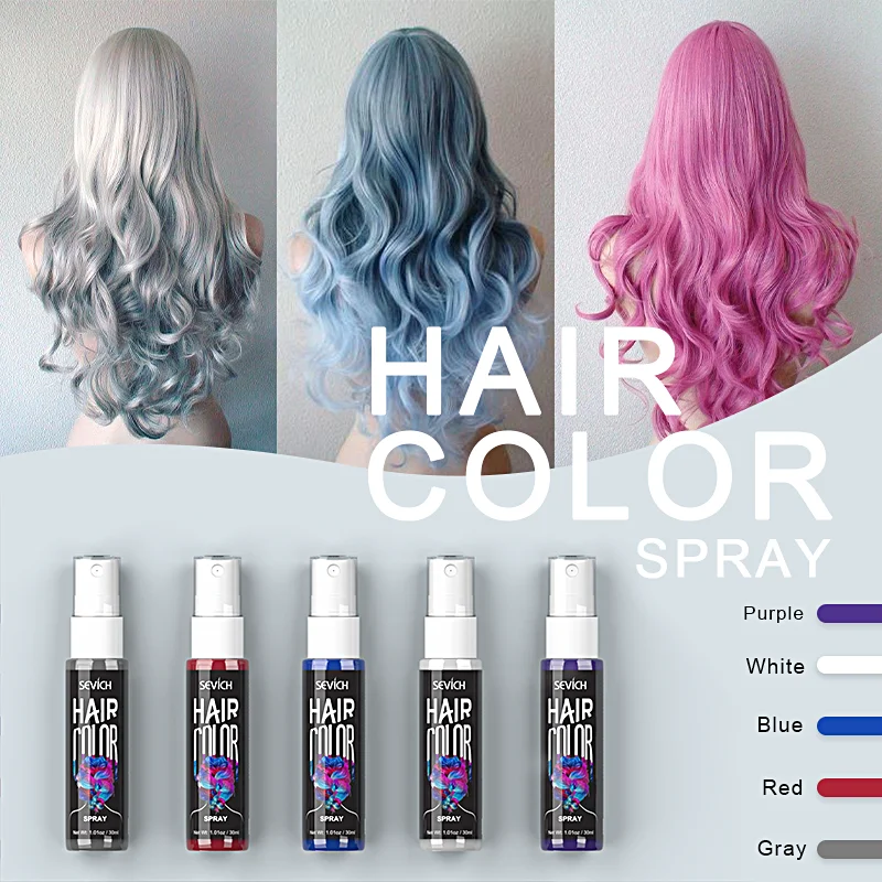 Sevich 30ml Temporäre Haar Dye Spray DIY Haar Farbe Flüssigkeit Waschbar 5 farben Eine Zeit Haar Farbe Spray Instant farbe