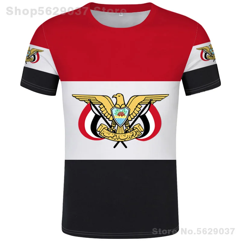 

Yemen T Shirt Diy Free Custom Made Name Number Yem T-Shirt Nation Flag Ye Islam Arabi Arab Country Republic Print Photo Clothing