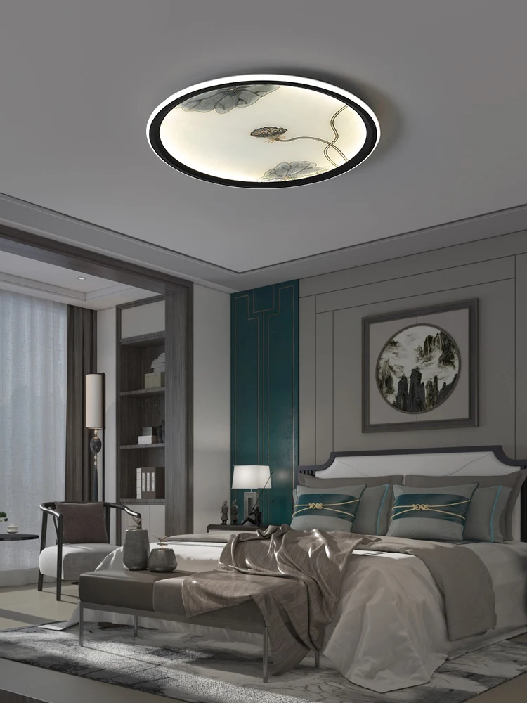 LED Ceiling Light Modern Chinese Enamel Glass Home Lamp Lighting for Bedroom Dining Room