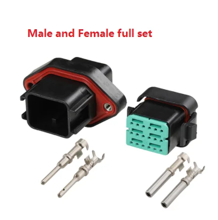 10 Sets18 Pin DTV06-18SB De Chi Male Female Balck Plug DTV06 Carter Excavator CAT330/336C9 Engine Injector Wiring Connector