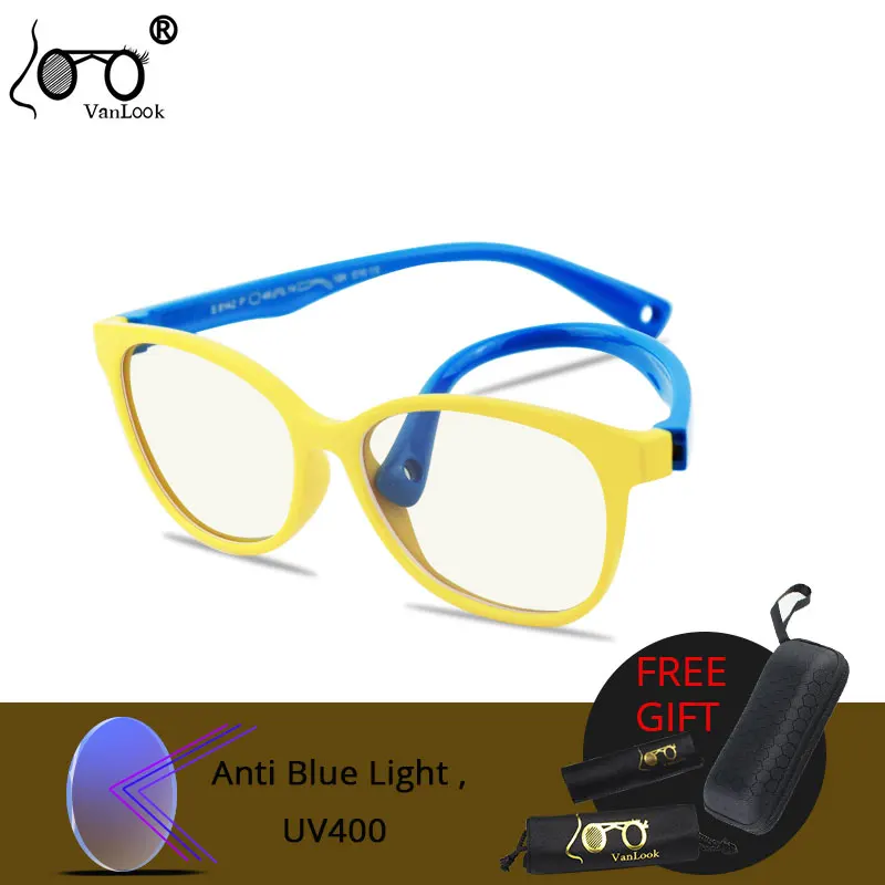 

Silica Gel Blue Light Blocking Kids Screen Glasses Computer for Kid Boys Girls Children Gaming Lunettes Anti Blue Ray