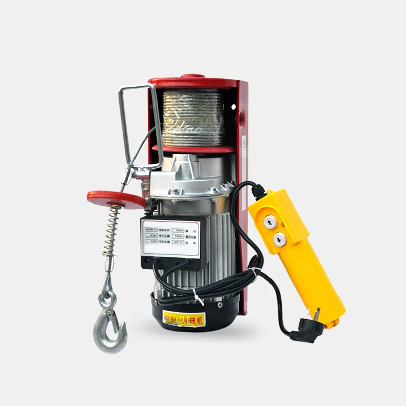 PA200 mini electric hoist 220V household crane small hoist 0.5 ton decoration hoisting crane pure copper motor automatic brake