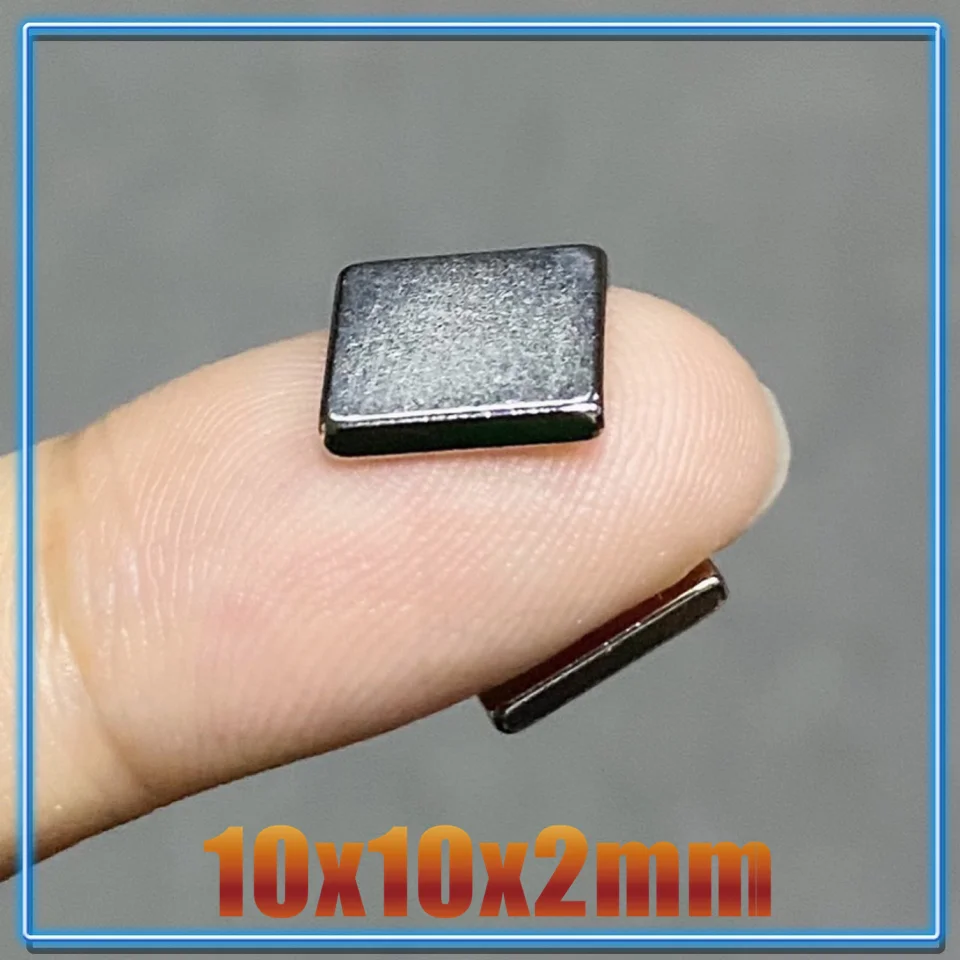 20~200Pcs 10x10x2 Neodymium Magnet 10*10*2 N35 NdFeB Magnets Block Super Powerful Strong Permanent Magnetic imanes Block