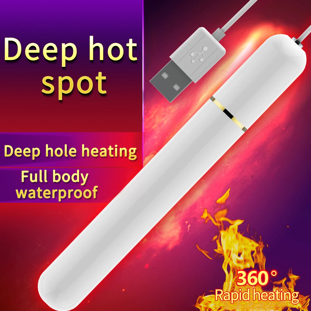 Heating Rod for Male Masturbator Aircraft Cup Intelligent Thermostat Warmer Vibrator Sex Toy For Adult Rapid Heat Masturbate Cup