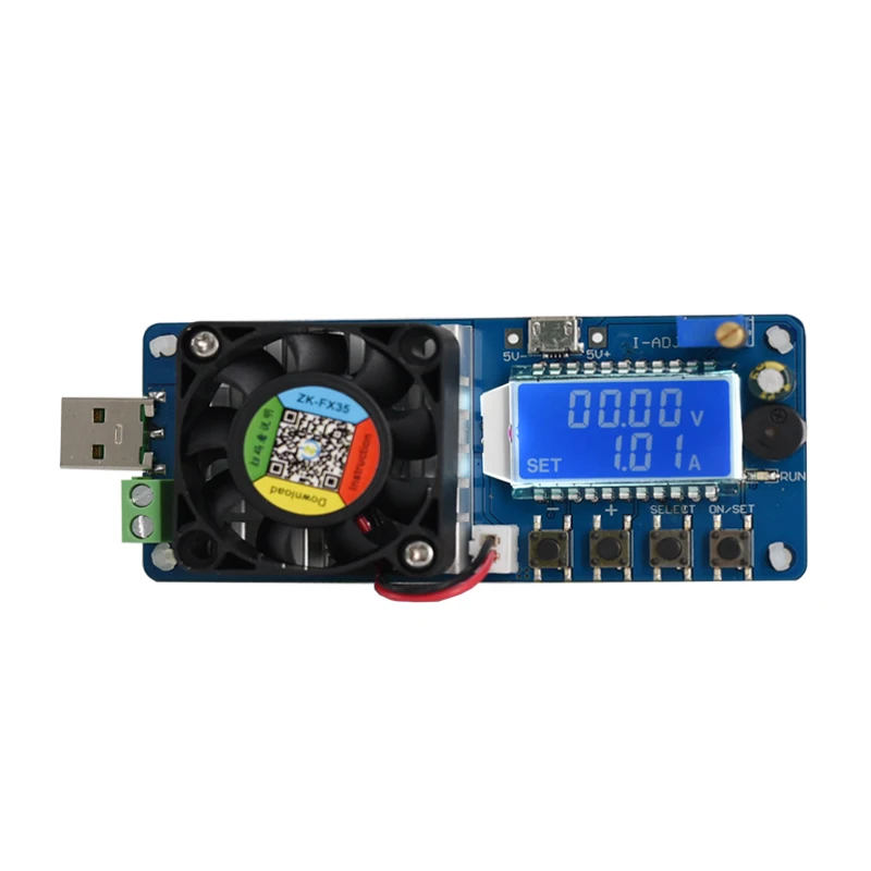 35w usb electronic load adjustable constant current aging resistor battery voltage capacity tester Power aging voltmeter