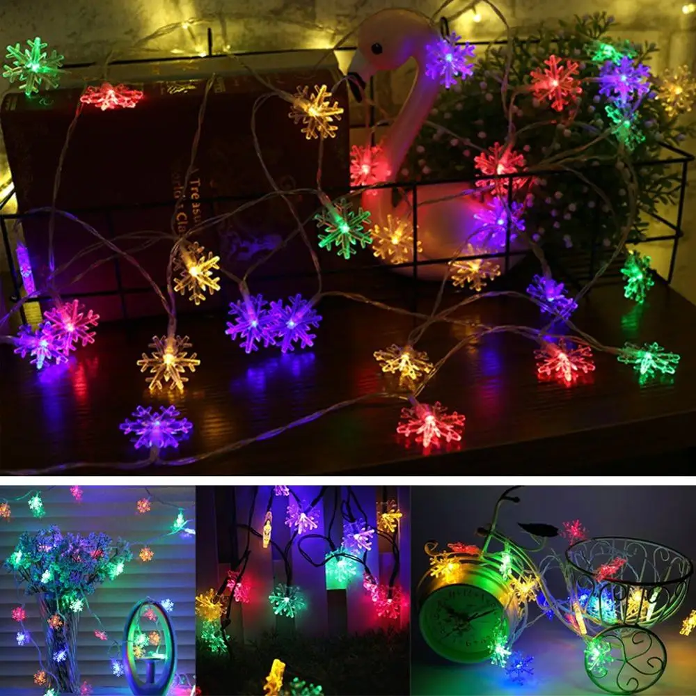 LED Snowflake String Lights Snow Fairy Decoration for Christmas New Year Valentine\'s day USB 5V Safe Low Voltage string light