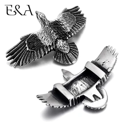 Stainless Steel 11.5x3.5mm Hole Size Metal Slide Eagle Bead Charms Slider  DIY Leather Bracelet Jewelry Making Accessories