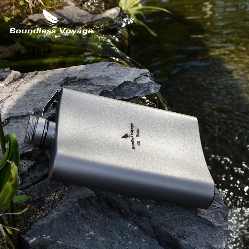 Bezgraniczna podróż 7 uncja przenośna tytanowa kolba Flagon Whiskey wino donica butla lejek Camping Travel Tour Drinkware Wine Cup