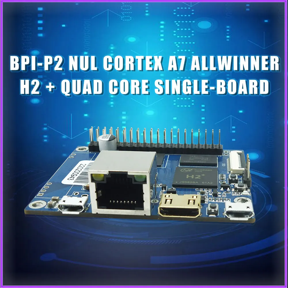 BPI-P2 Zero quad core single-board computer support for IoT and smart home with Banana PI POE 9600 module+Acrylic case dropship