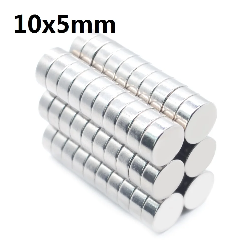 

1/5/50/100/200 Pcs 10x5 Round NdFeB Neodymium Magnet N35 Super Powerful Small imanes Permanent Magnetic Disc