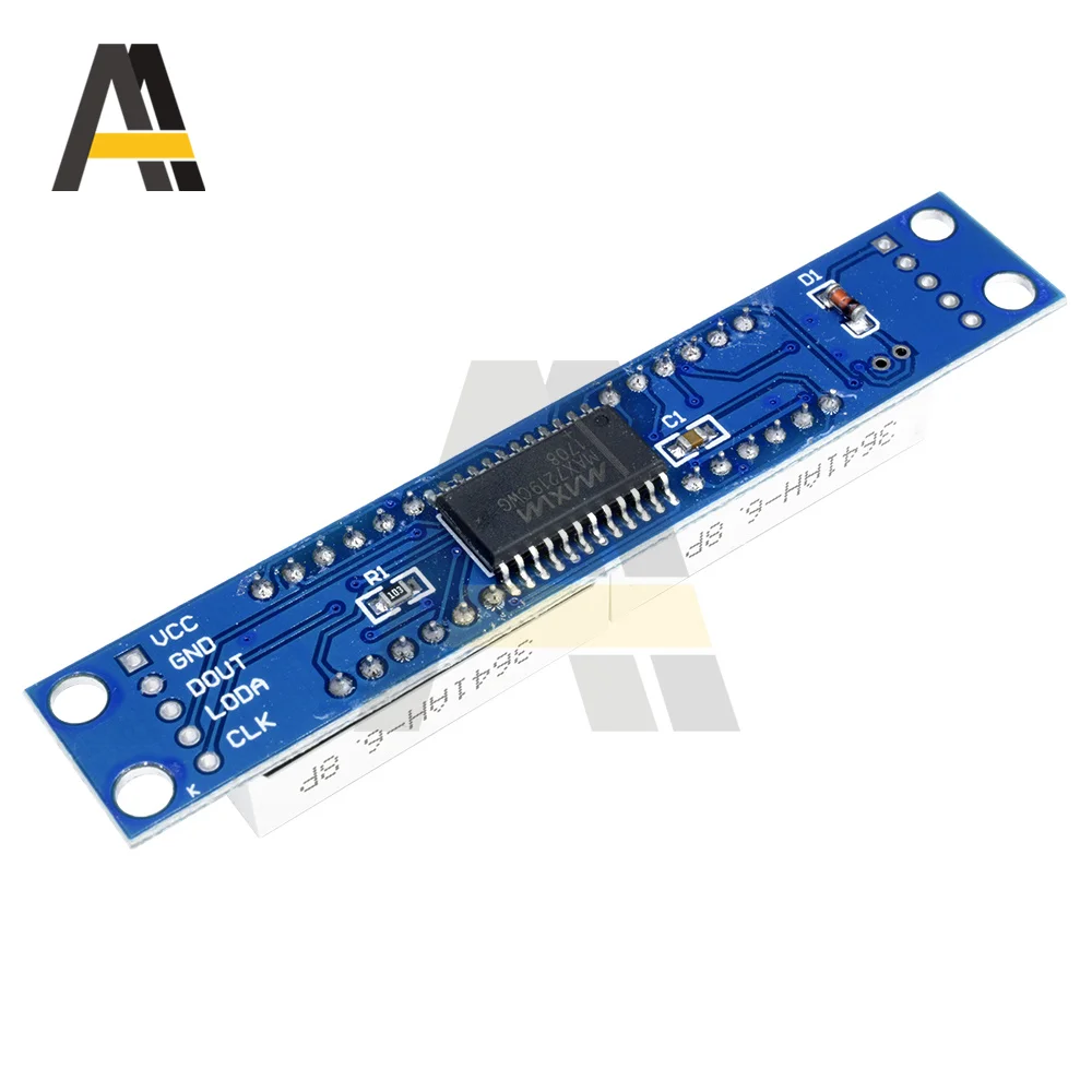 1 pces max7219 led dot matrix 8-bit módulo de controle de exibição de tubo digital 3.3v 5v microcontrolador serial driver 7 segmento