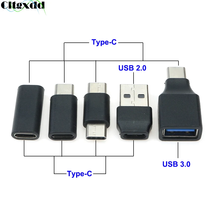 Cltgxdd 1PCS USB Type C Male to Female USB 2.0 USB 3.0 to Type-C Converter Connector Adapter Charging Data Sync Transfer