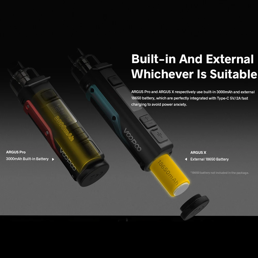 VOOPOO Argus Pro /Argus X Pod Mod Kit 80 Вт 4,5 мл PnP Pod Tank 3000 мАч батарея/без 18650 батарея Mod Vape Kit электронная сигарета