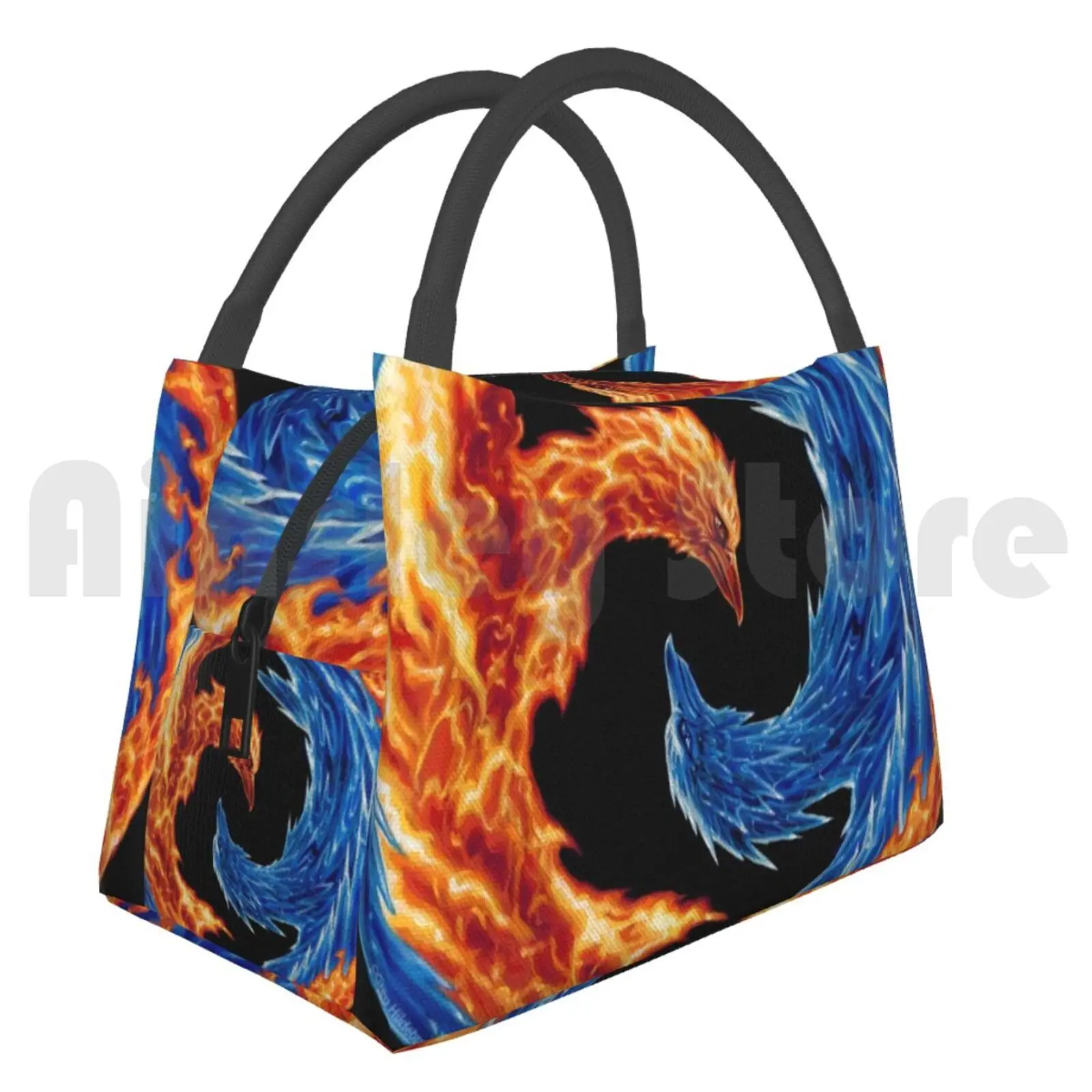 

Portable Insulation Bag Fire And Ice-Art By Greg Hildebrandt Trans Siberian Orchestra Fire Ice Yin Yang Phoenix