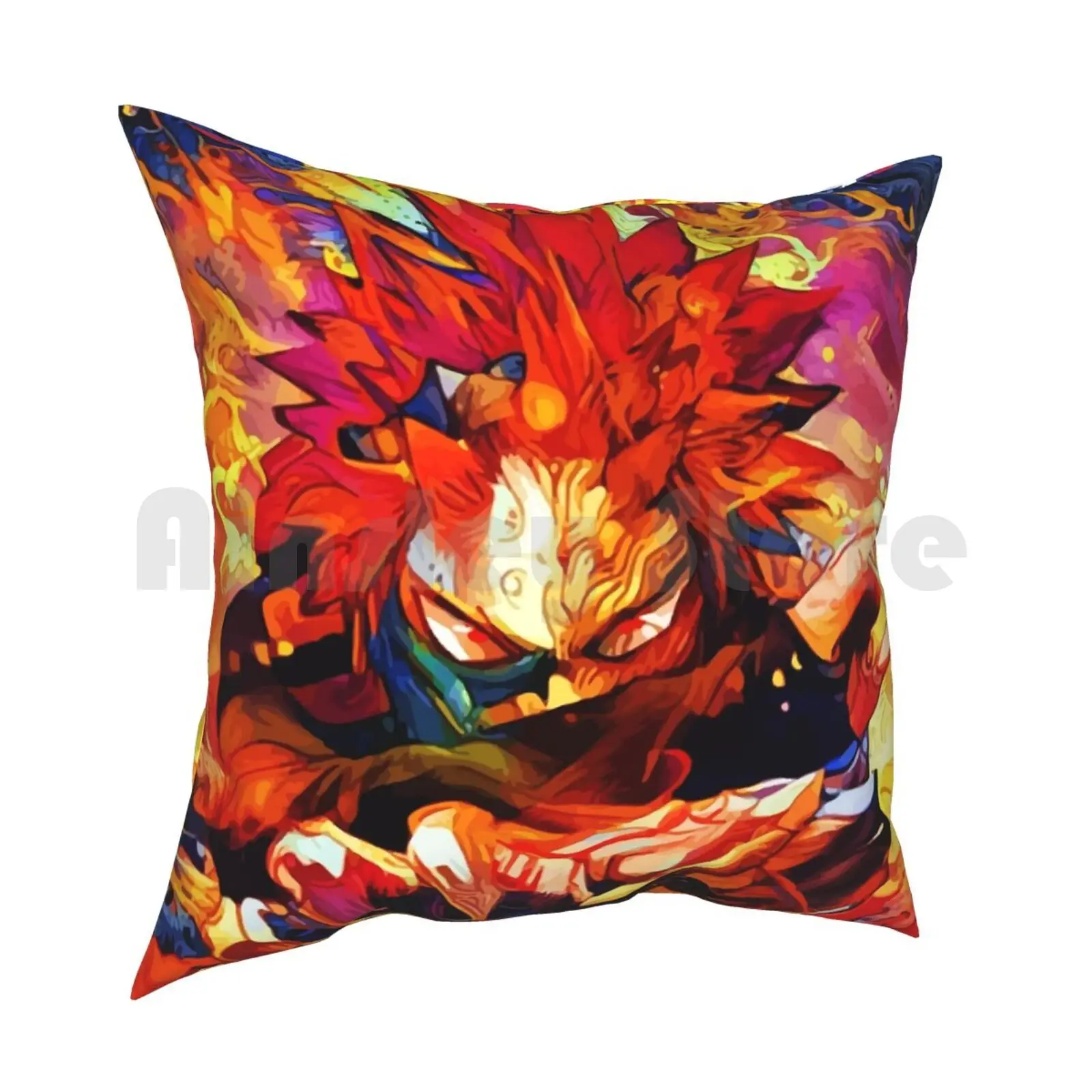 Red Armored Pillow Case Printed Home Soft Throw Pillow Hustlartt Bokunoheroacademia Bokunohero Allforone Oneforall