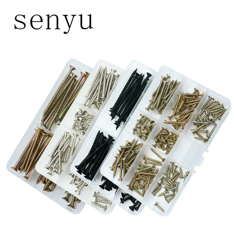 

200/120pcs/set M3 M3.5 M4 M5 Mix Phillips Head Micro Screws Round Head Self-tapping Electronic Small Wood Screws Kit