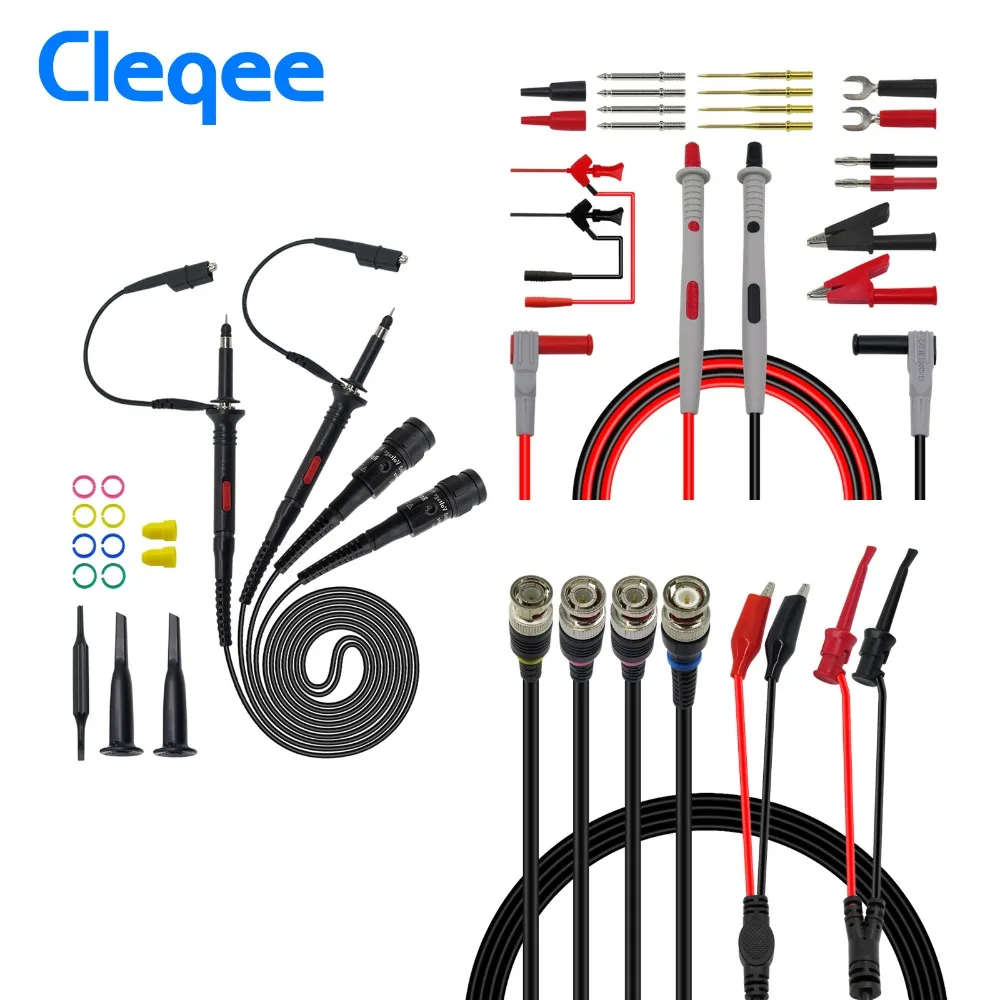 Cleqee P1260D Multi-function Test lead kit Oscilloscope Probe Replaceable Multimeter Test Lead