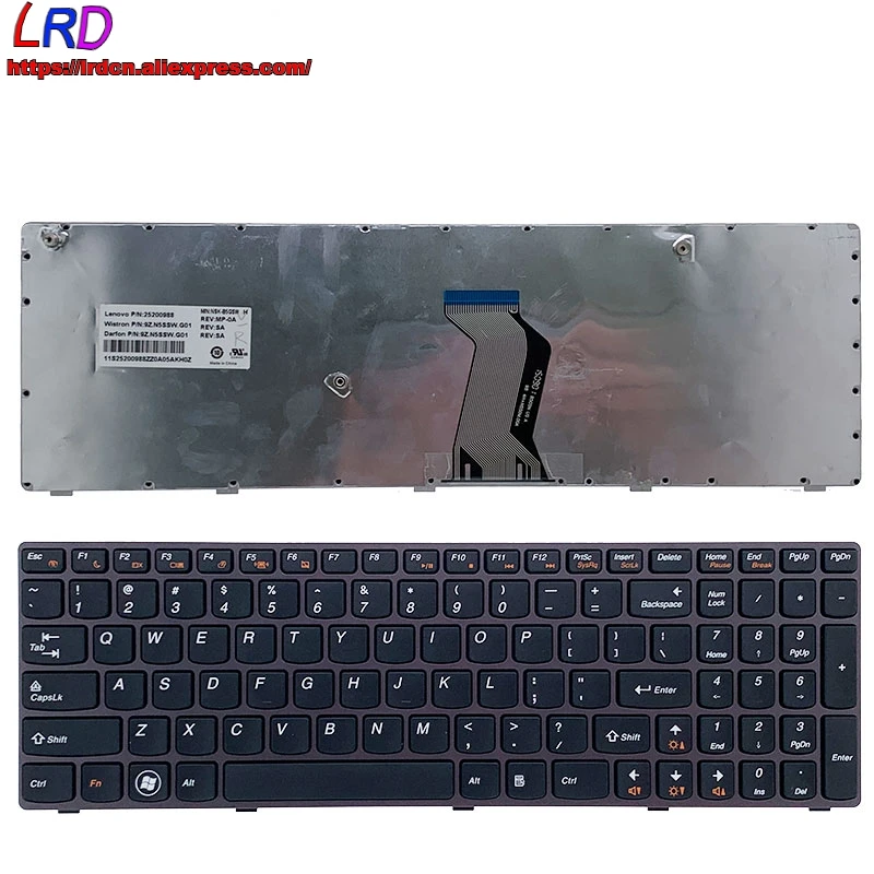 

New Original US English Keyboard for Lenovo B570 B570e B575 B575e B580 B590 Z570 Z575 V570 V570C V575 V580 Laptop 25200988