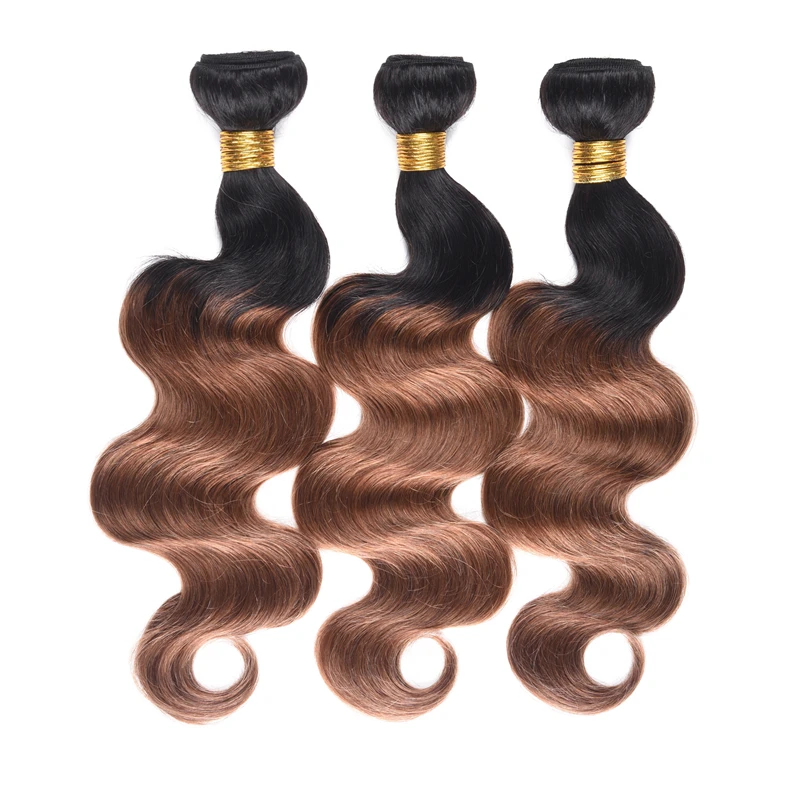 

Puromi Brazilian Human Hair Weave Ombre Color 1B/30 Body Wave Human Hair Bundles Virgin Human Hair 3Bundles Deal