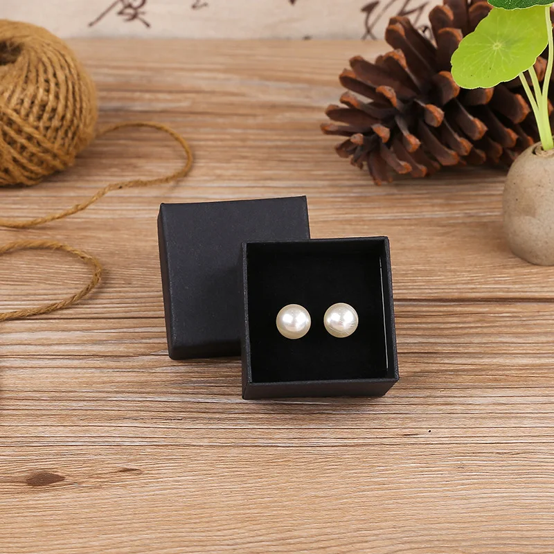 24pcs Kraft Paper Packaging Box Vintage Jewelry Earring Bracelet Ring Beads For Women Organizer Gift Boxes Travel Storage Carton