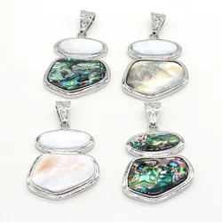 Trendy Natural Mother of Pearl Shell Pendant Exquisite Jewelry Abalone Shells Charms for Jewelry Making DIY Necklace Accessories