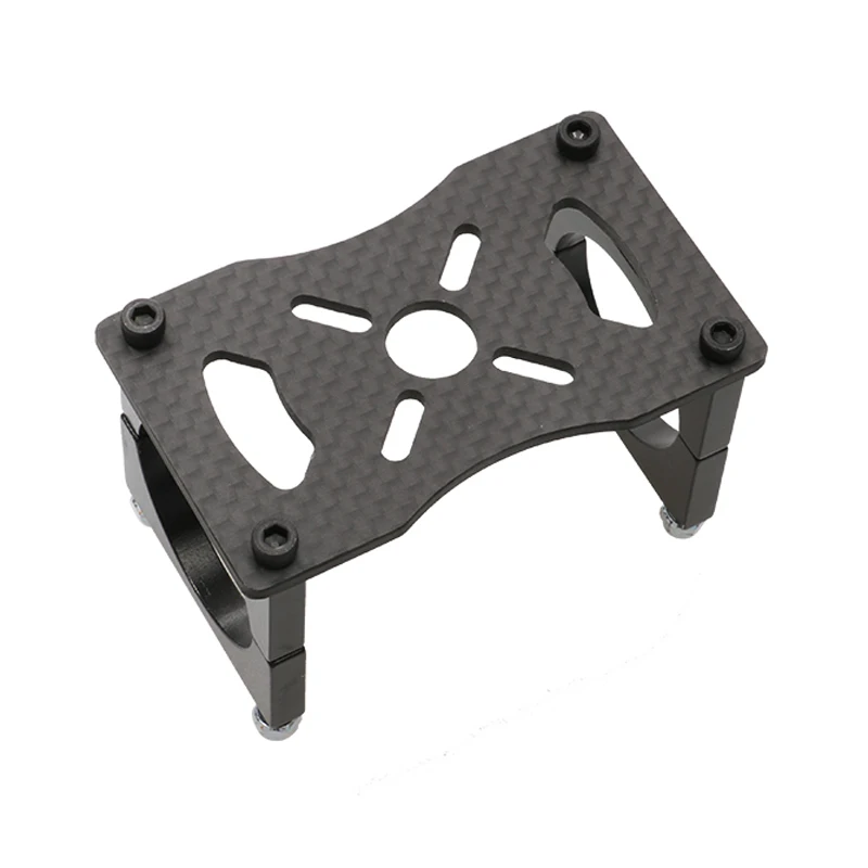 1Set RC Drone Motor Mounting Base 2.0mm 3K Carbon Fiber Plate with Pipe Clamp for 12mm/16mm/20m/22mm/25mm/30mm Tube Accessories