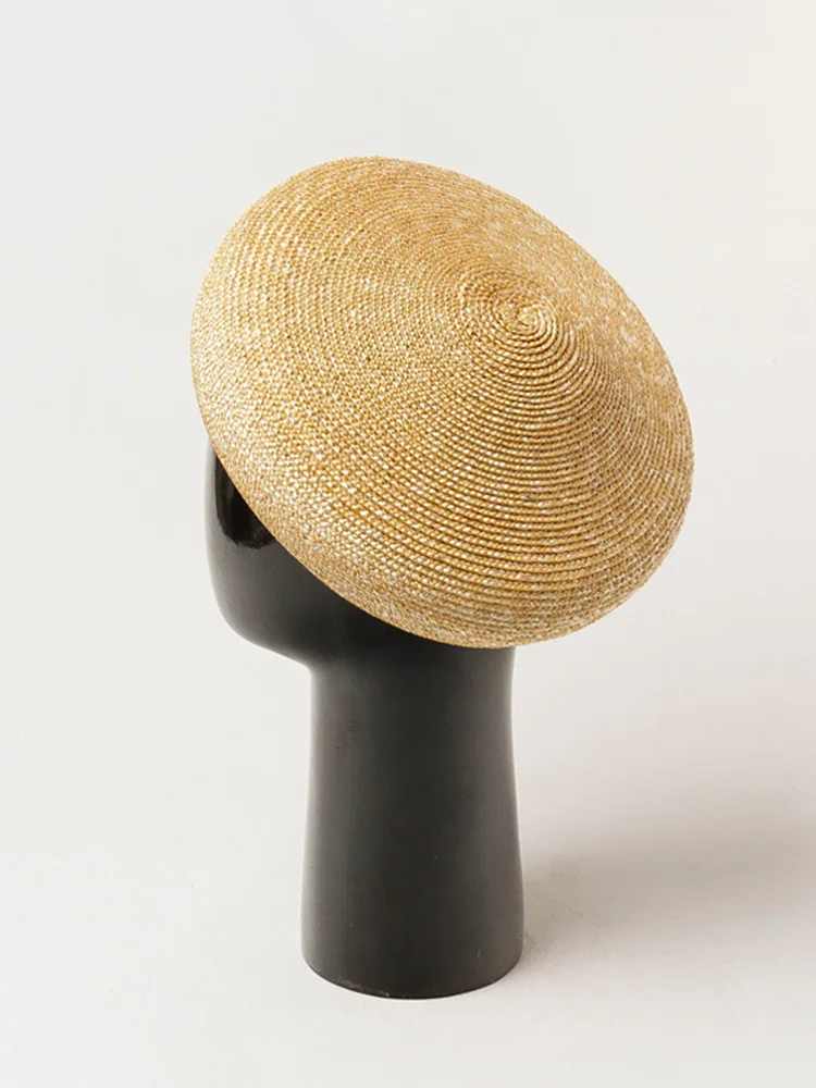 New Japan Design Fine Natural Straw Solid Beret Hats For Men Women Casual Painter Hat Summer Beach Boina Sun Hat