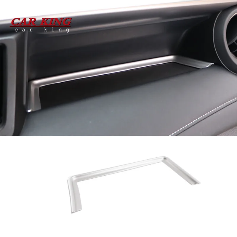 ABS Matte Styling Accessories Inner Right Storage Box Stripe Decorator Trim For Toyota RAV4 RAV 4 2013 2014 2015 2016 2017 2018