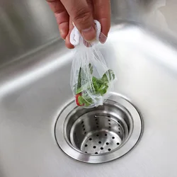 Hot! 30PCS/100PCS Disposable Kitchen Sink Strainer Bag Shower Sink Hair Rubbish Storage Mesh Bag Strainer Filter Bags