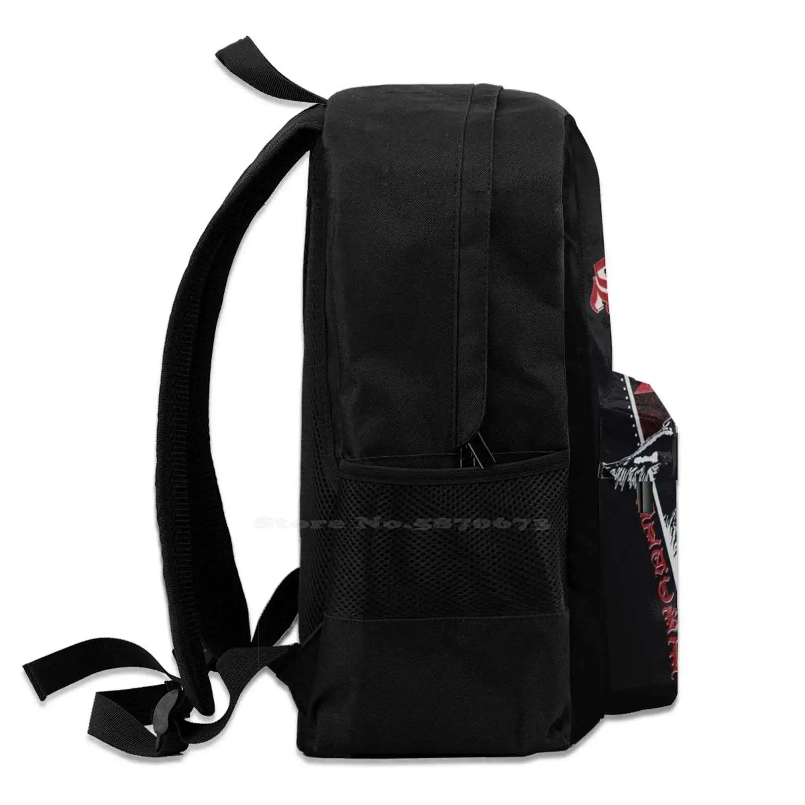 Bathory-Black Metal School Bag, Mochila de Grande Capacidade, Laptop, 15 Polegada, Red Satan 666, Band Música