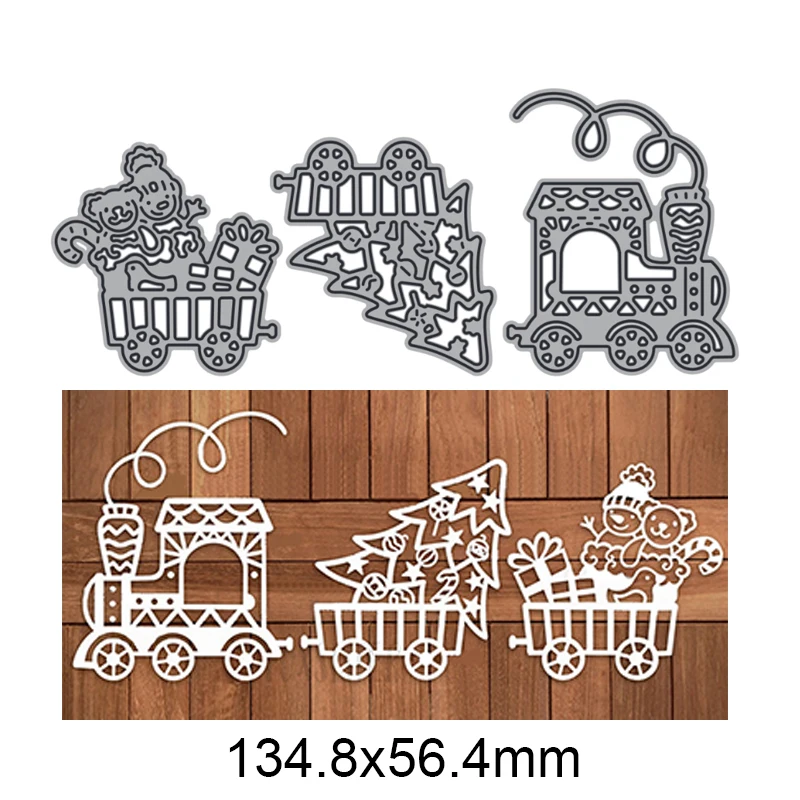 Christmas Train Metal Cutting Dies For DIY Scrapbook Cutting Die Paper Cards Embossed Decorative Craft Die Cut New Arrival