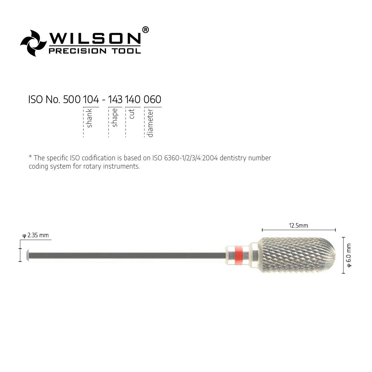 WilsonDental Burs 5000204-ISO 143 140 060 Tungsten Carbide For Trimming Metal/Acrylic